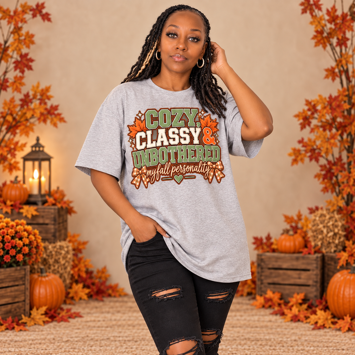 (A)Cozy, Classy & Unbothered Oversized Tee