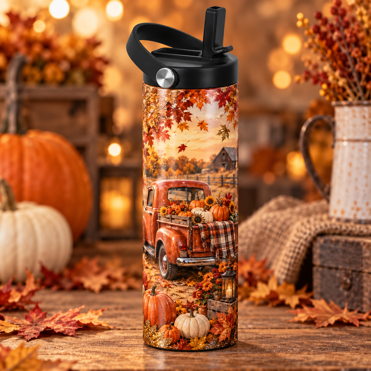 (A)Fall 20 oz Tumblers & Water Bottles