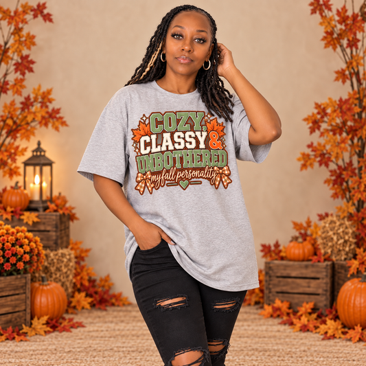(A)Cozy, Classy & Unbothered Oversized Tee
