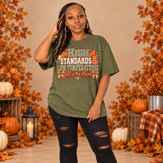 (A)High Standards & Low Temperatures Oversized Tee